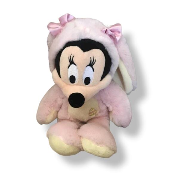 Minnie Mouse Disney Store Exclusive Easter Egg Bunny Costume Pink Plush 14" Ears - Picture 1 of 6